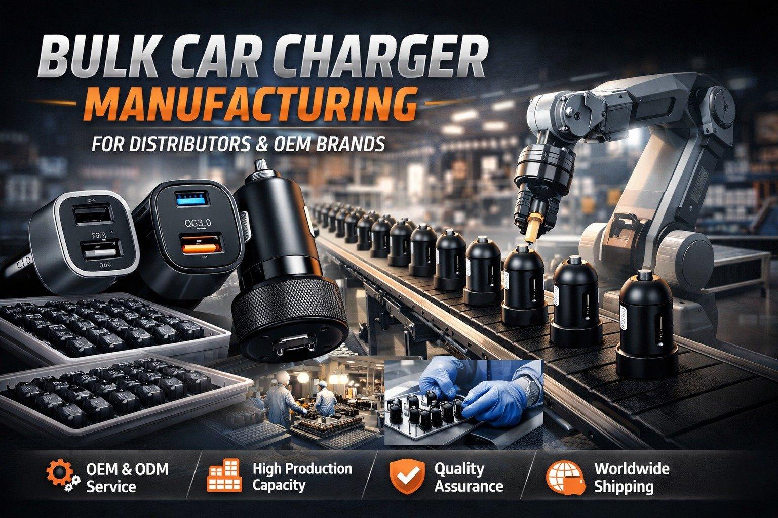 Bulk Car Charger Manufacturing for Distributors & OEM Brands