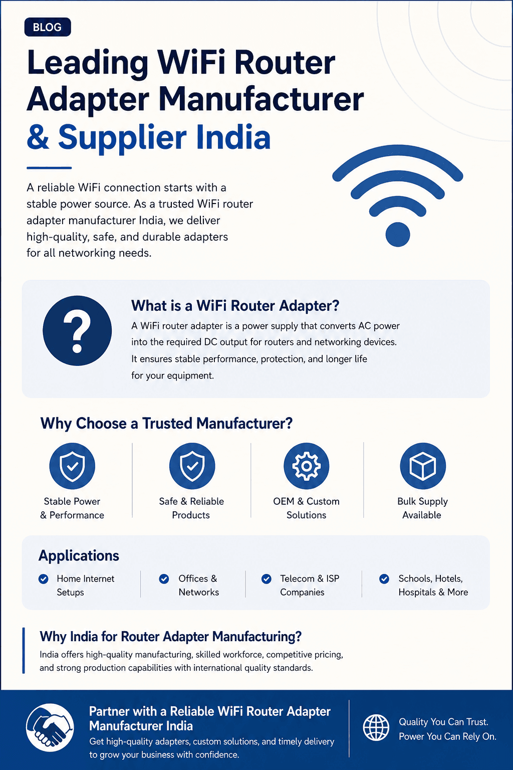 Leading WiFi Router Adapter Manufacturer & Supplier